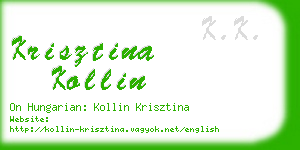 krisztina kollin business card